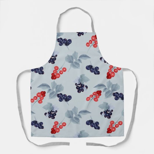 Gouache bessen patroon schort (Voorkant)
