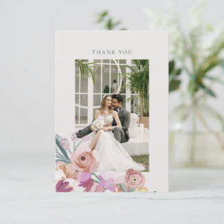 Gouache Bloesems Bedankt Card