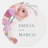 Gouache Bloesems Sticker (Voorkant)