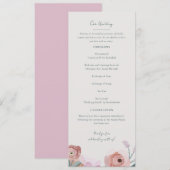 Gouache Blossoms Wedding Programma (Voorkant / Achterkant)