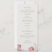 Gouache Blossoms Wedding Programma (Voorkant)
