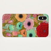 Gouache Floral Painted Garden iPhone X Hoesje (Achterkant (horizontaal))