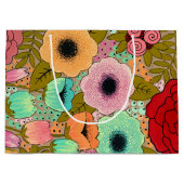 Gouache Gepiliteerde Kunstbloemen Tuin Groot Cadeauzakje (Voorkant)