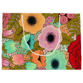 Gouache Gepiliteerde Kunstbloemen Tuin Groot Cadeauzakje (Achterkant)