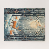  Gouache Gestyled Winterhert 16x20 Legpuzzel (Horizontaal)