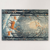  Gouache Gestyled Winterhert 20x30 Legpuzzel (Horizontaal)