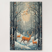Gouache Gestyled Winterhert 20x30 Legpuzzel (Verticaal)