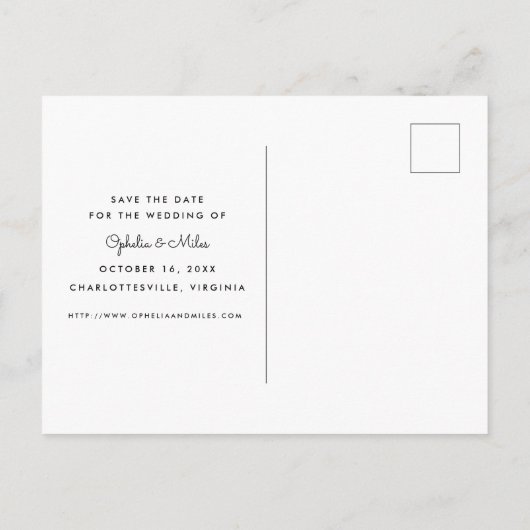 Gouache Herfstbladeren Save the Date Aankondigingskaart (Achterkant)