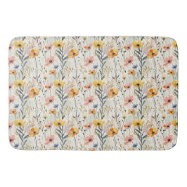 Gouache Meadow Flowers Patroon Badmat