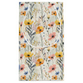 Gouache Meadow Flowers Patroon Klein Cadeauzakje (Achterkant)