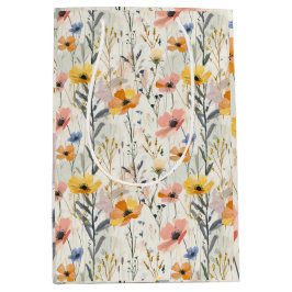 Gouache Meadow Flowers Patroon Medium Cadeauzakje