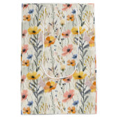 Gouache Meadow Flowers Patroon Medium Cadeauzakje (Achterkant)