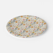 Gouache Meadow Flowers Patroon Papieren Bordje (Gekanteld)