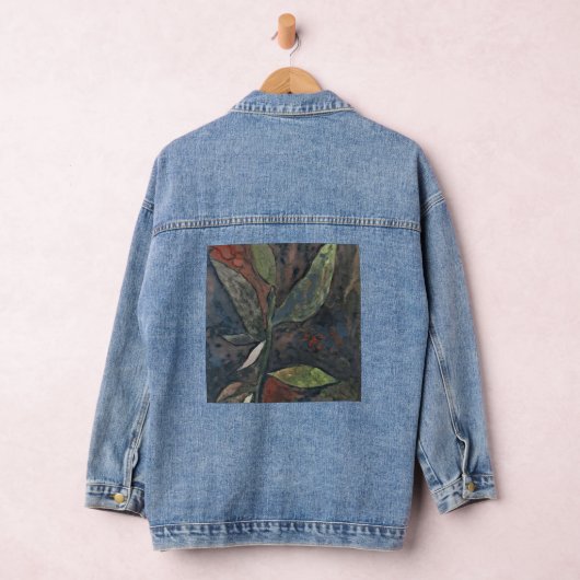 Gouache Mooie Botanische bladeren Abstract Denim Jacket (Hangar)