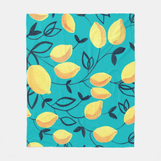 Gouache naadloos patroon met decoratief gele le fleece deken