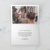 Gouache Red Winterberry Krans Foto Kerst Feestdagen Kaart (Binnen)