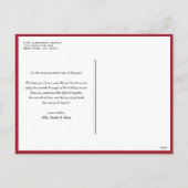 Gouache Red Winterberry Krans Foto Kerst Feestdagenkaart (Achterkant)