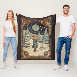 Gouache  Retro Kerst Fleece Deken