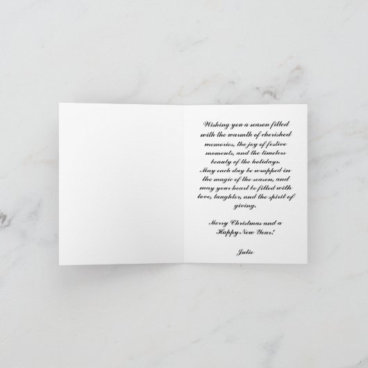 Gouache  Retro Kerst Kaart (Binnen)