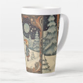 Gouache  Retro Kerst Latte Mok (Rechterhoek)