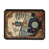 Gouache Retro Kerst Magneet (Horizontaal)