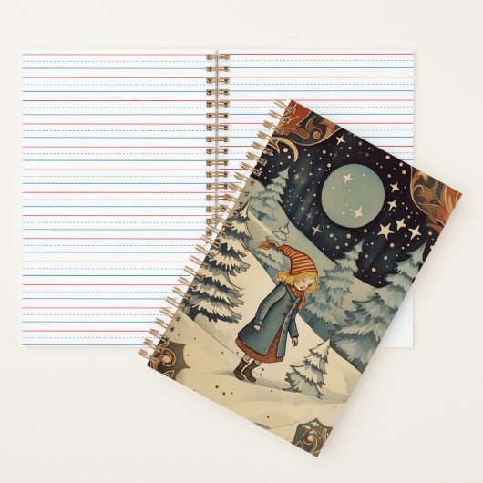 Gouache  Retro Kerst Notitieboek (Binnen)