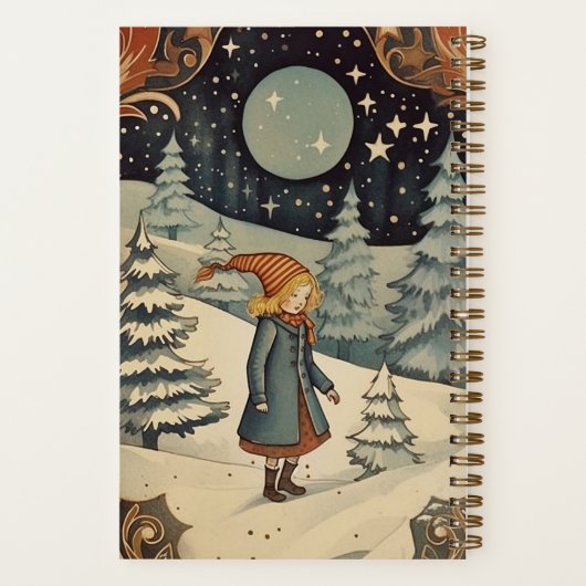 Gouache  Retro Kerst Notitieboek (Achterkant)