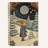 Gouache  Retro Kerst Notitieboek (Voorkant)