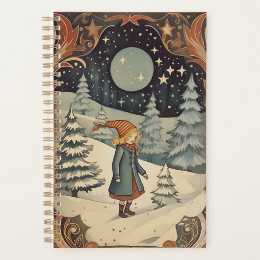 Gouache Retro Kerst Planner (Voorkant)