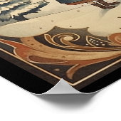 Gouache  Retro Kerst Poster (Hoek)