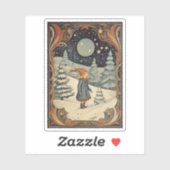 Gouache Retro Kerst Sticker (Vel)