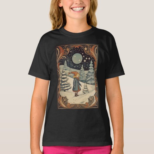 Gouache  Retro Kerst T-shirt (Voorkant)