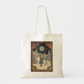 Gouache  Retro Kerst Tote Bag (Voorkant)