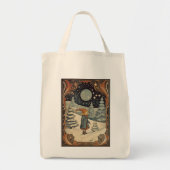Gouache  Retro Kerst Tote Bag (Voorkant)