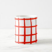 Gouache rood raster koffiemok (Center)