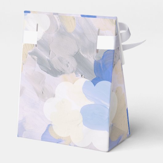 Gouache verfborstel lijn Baby shower Bedankdoosjes (Achterkant)