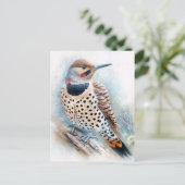 Gouachekunst van de Noordelijke Bosspotskruiper Briefkaart (Staand voorkant)