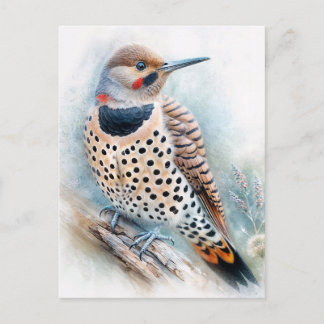 Gouachekunst van de Noordelijke Bosspotskruiper Briefkaart