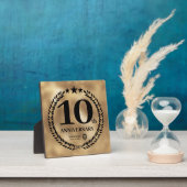Goud 10e Jubileum Zakelijke Logo Fotoplaat (Insitu)