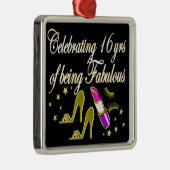 GOUD 16 & FABULOUS DIVA DESIGN METALEN ORNAMENT (Rechts)