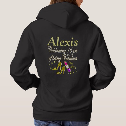 GOUD 16 & FANTASTISCHE GEPERSONALISEERDE HOODIE (Achterkant)