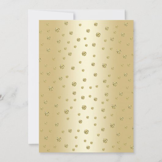 Goud 18e verjaardagsfeest kaart (Achterkant)