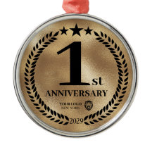 Goud 1e Jubileum Zakelijke Logo Kerst