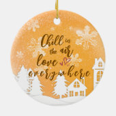 Goud 1e Kerstmis Nieuwe Oma Quote Foto Keramisch Ornament (Achterkant)