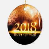 Goud 2018 Gelukkig Nieuwjaar Vuurwerk ornament (Links)