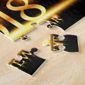 Goud 2018 Gelukkig Nieuwjaar Vuurwerkpuzzel Legpuzzel (Zijkant)