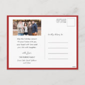 Goud 2025 Feestelijke Kerstmis Pine Bough Red Foto Feestdagenkaart (Achterkant)