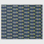 Goud 2025 Kerst Ornament Cadeaupapier (Vlak)