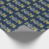 Goud 2025 Kerst Ornament Cadeaupapier (Hoek)