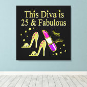 GOUD 25 EN FANTASTISCH DIVA DESIGN CANVAS AFDRUK (Insitu (Houten vloer))